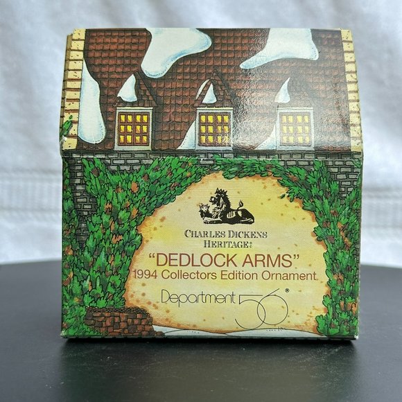 Dept 56 Dedlock Arms Christmas Village Ornament from 1994 - Picture 3 of 8
